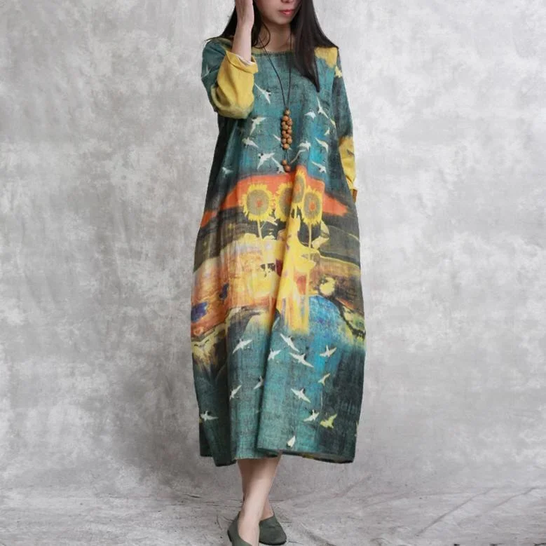 2018-floral-long-linen-dress-oversized-long-sleeve-traveling-clothing-vintage-brief-kaftans