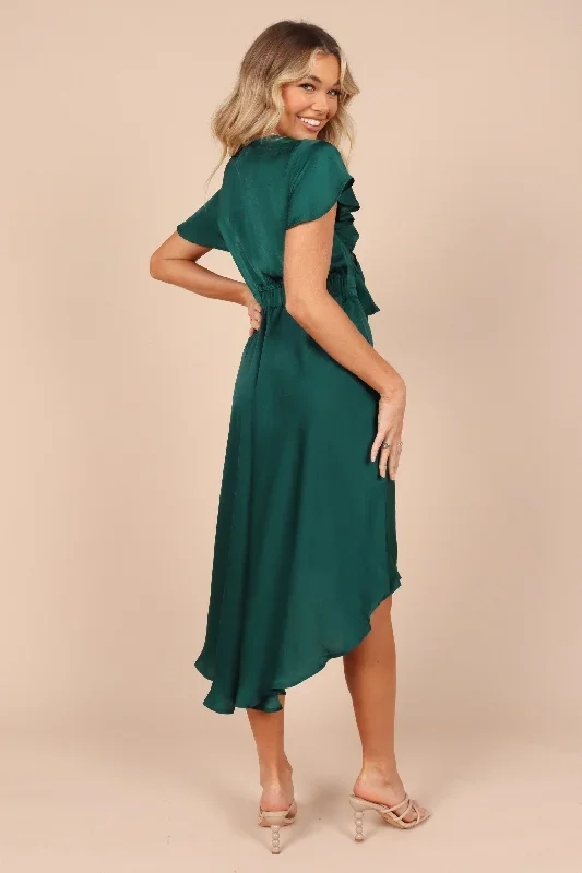 amanda-hi-lo-tie-front-dress-emerald