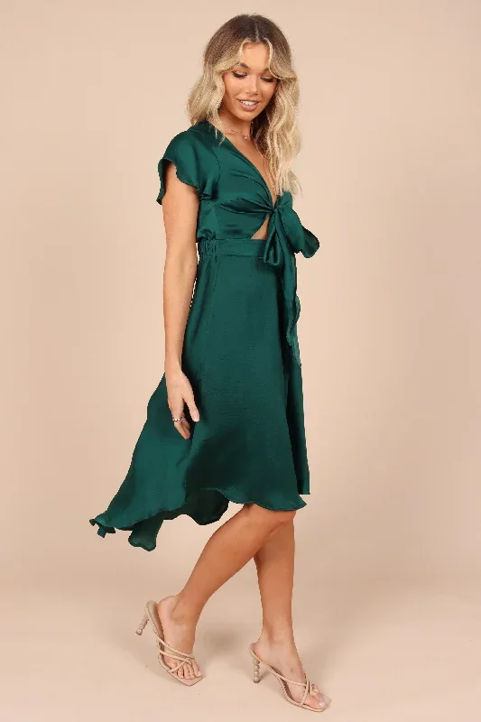 amanda-hi-lo-tie-front-dress-emerald