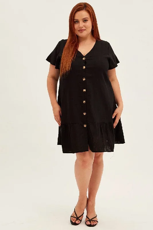 black-mini-dress-drop-hem-button-through-linen-blend-cdd31863-33ab-1