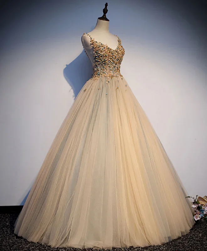 champagne-v-neck-tulle-sequin-beads-long-prom-dress-tulle-formal-dress