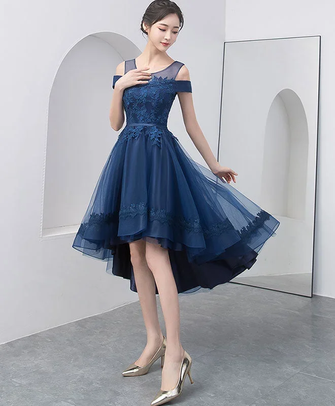 dark-blue-lace-tulle-short-prom-dress-homecoming-dress