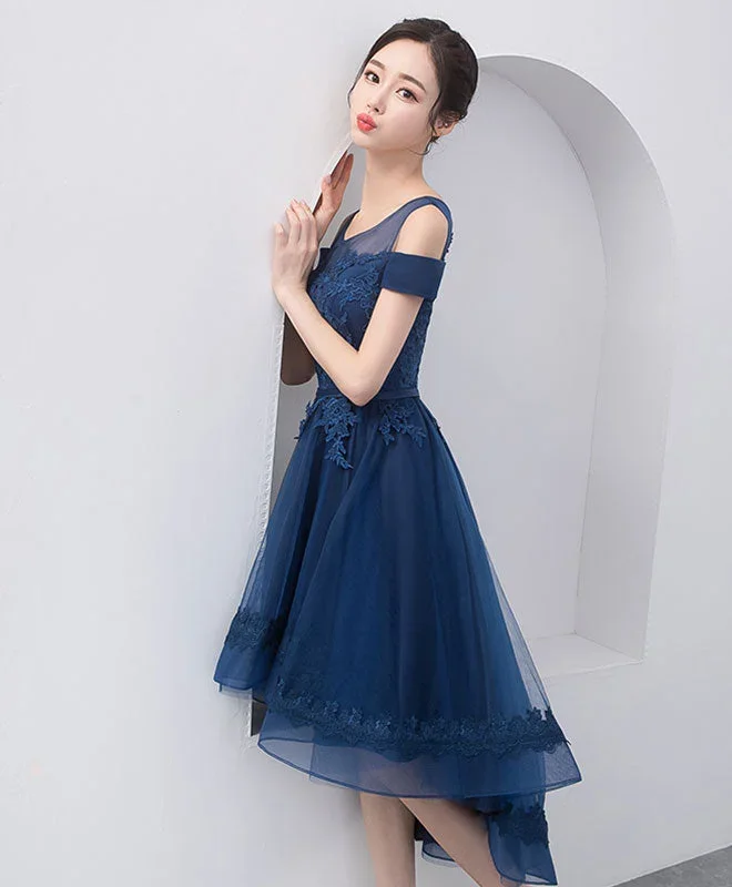 dark-blue-lace-tulle-short-prom-dress-homecoming-dress