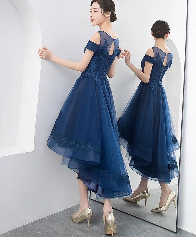 dark-blue-lace-tulle-short-prom-dress-homecoming-dress