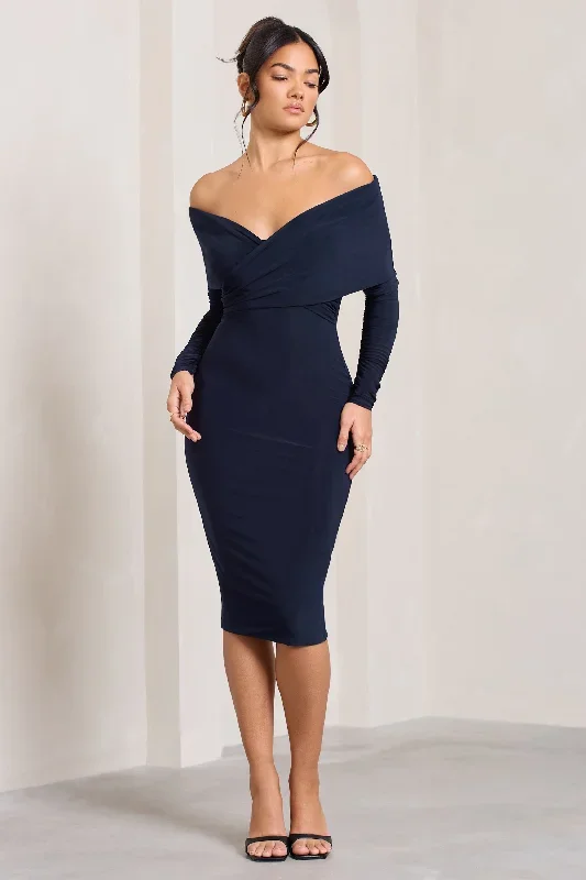 flatter-me-navy-twist-front-bardot-midi-dress-cl126408015