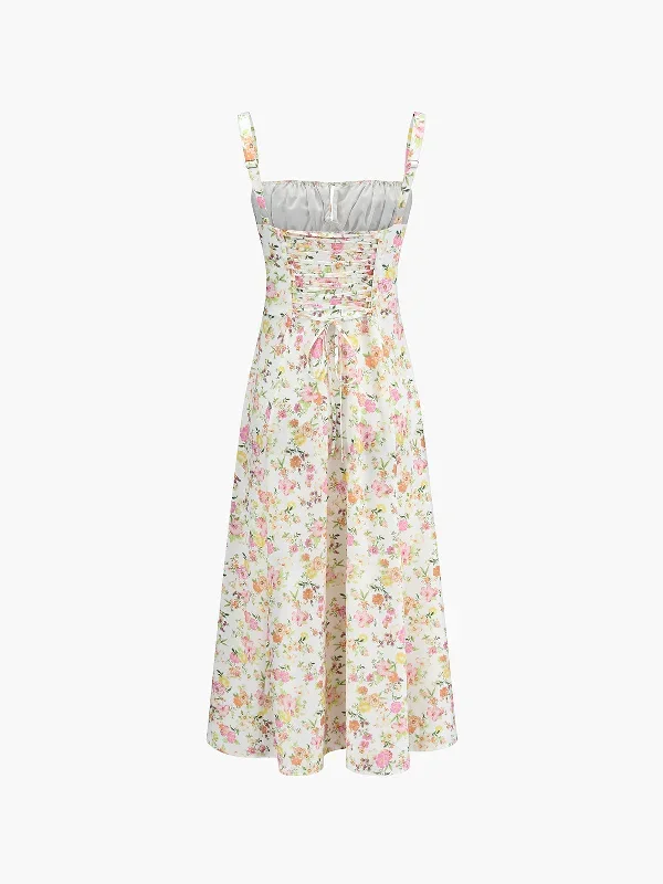 floral-pleated-tie-long-dress