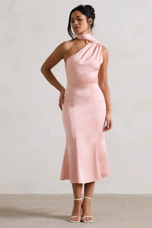 golden-girl-blush-pink-satin-asymmetric-high-neck-flared-midi-dress-cl128878081