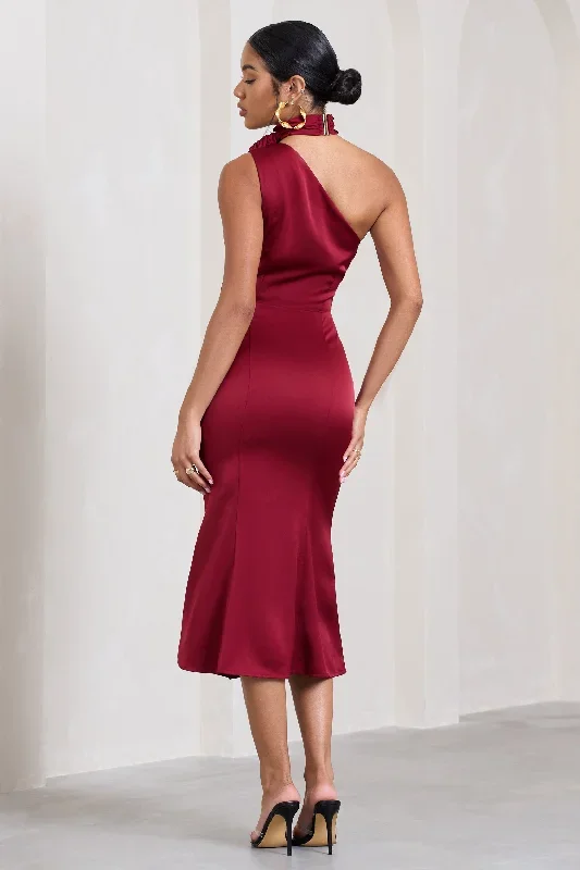 golden-girl-burgundy-satin-asymmetric-high-neck-flared-midi-dress-cl128878069