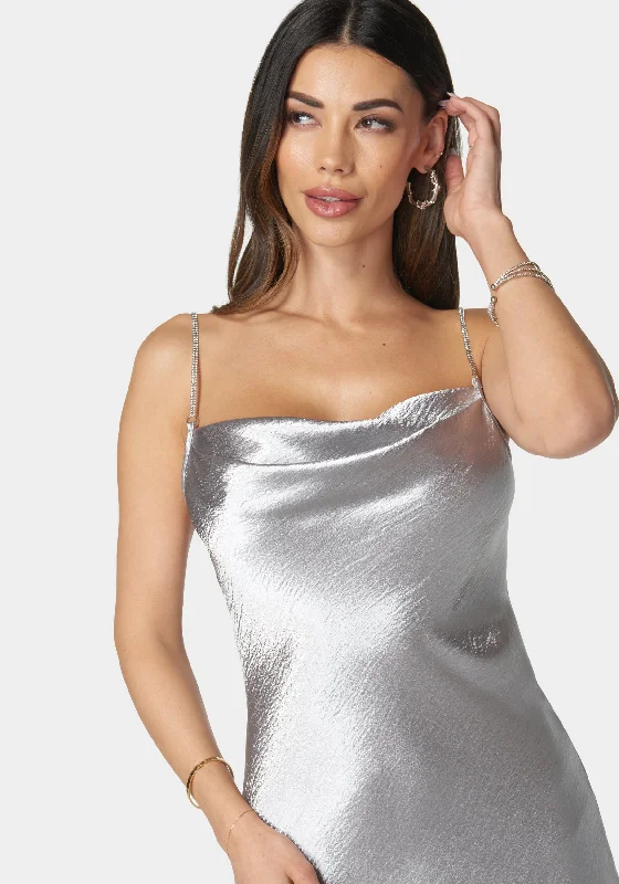 hammered-satin-rhinestone-dress-silver