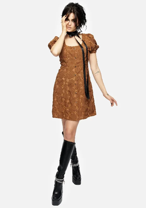 Honeysuckle Puff Sleeve Mini Dress