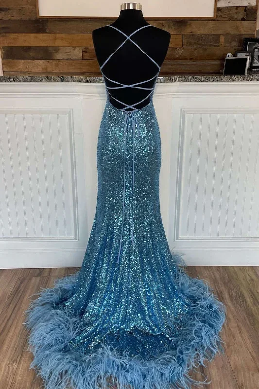 ice-blue-sequins-lace-up-feathered-long-prom-gown-with-slit