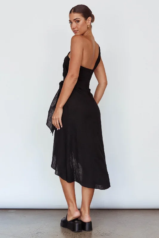 island-time-one-shoulder-midi-dress-black