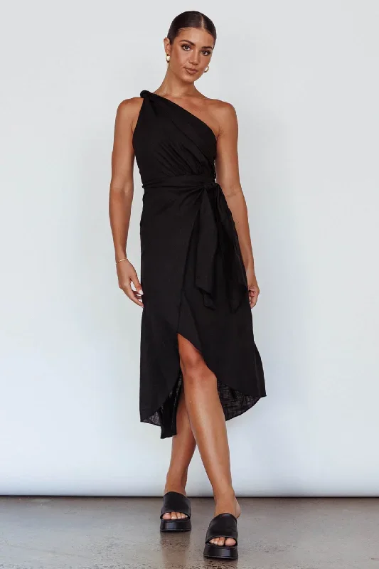 island-time-one-shoulder-midi-dress-black