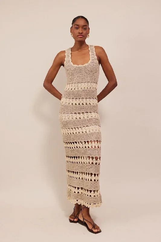 Metallic Ivory Crochet