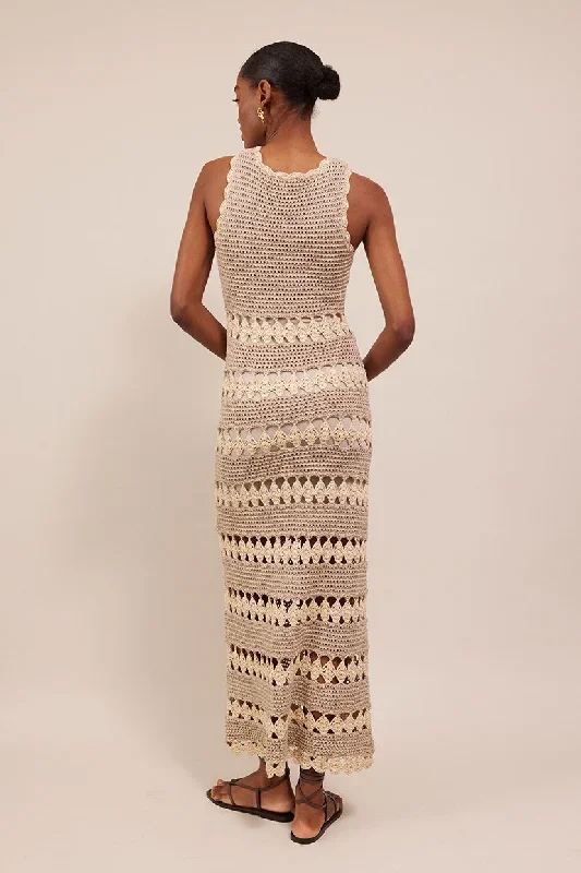 Metallic Ivory Crochet