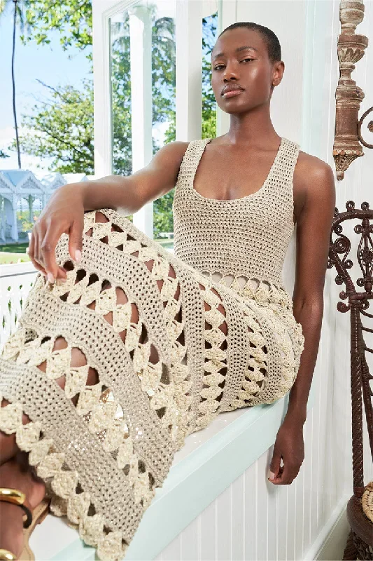 Metallic Ivory Crochet