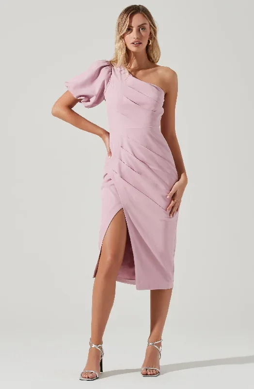 Joelle One Shoulder Midi Dress