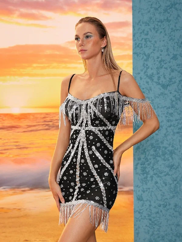 jonah-sequin-embellished-fringe-mesh-dress