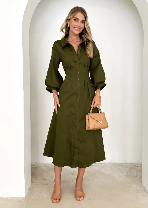 kourt-midi-dress-khaki