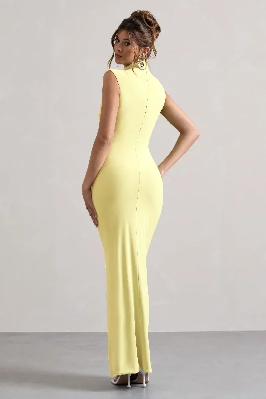 lanetta-lemon-ruched-high-neck-maxi-dress-with-split-cl132239118