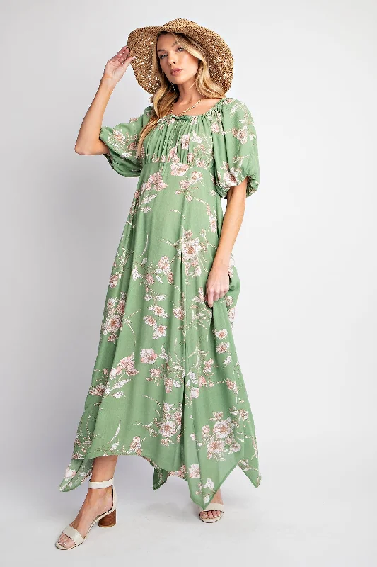 light-olive-floral-puff-sleeve-maternity-maxi-dress