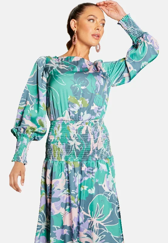 long-sleeve-floral-abstract-midi-dress-in-green-1