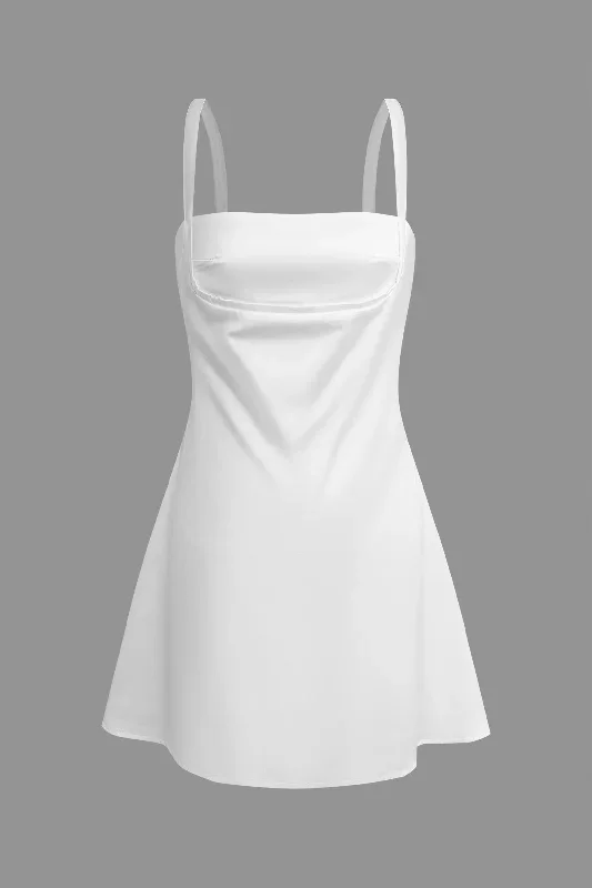 Satin Slip  A-Line Mini Dress