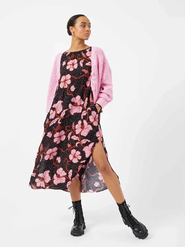 Midnight Floral Eco Midi Dress