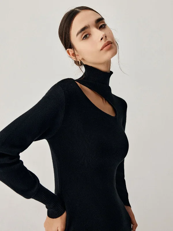 mock-neck-cutout-long-sleeve-midi-sweater-dress