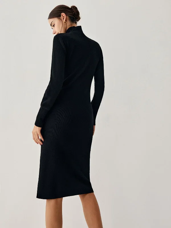 mock-neck-cutout-long-sleeve-midi-sweater-dress