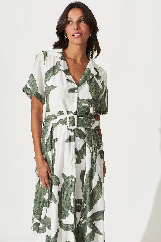 my-sweet-midi-shirt-dress-in-white-with-green-leaf-print