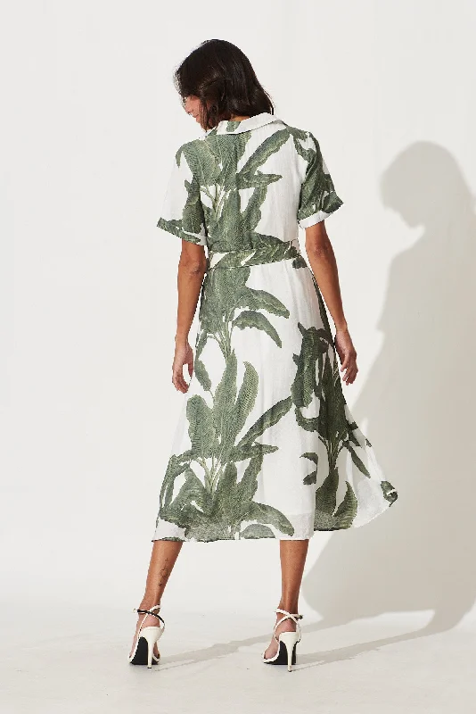 my-sweet-midi-shirt-dress-in-white-with-green-leaf-print