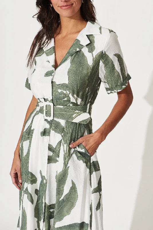 my-sweet-midi-shirt-dress-in-white-with-green-leaf-print