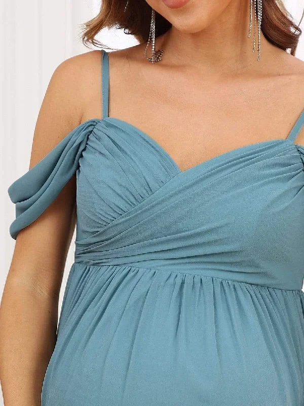 off-shoulder-spaghetti-strap-a-line-maternity-dress-ey20809