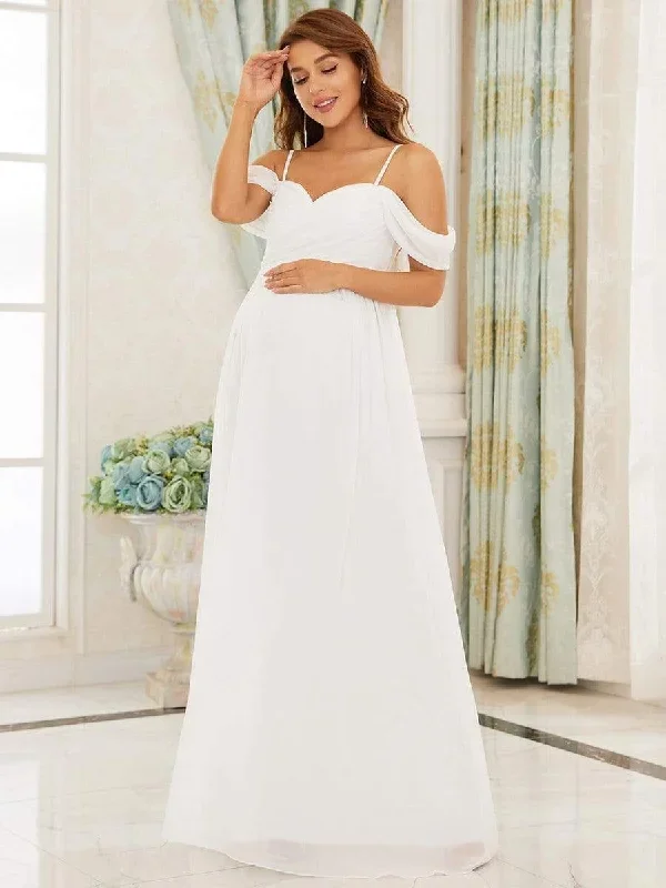 off-shoulder-spaghetti-strap-a-line-maternity-dress-ey20809