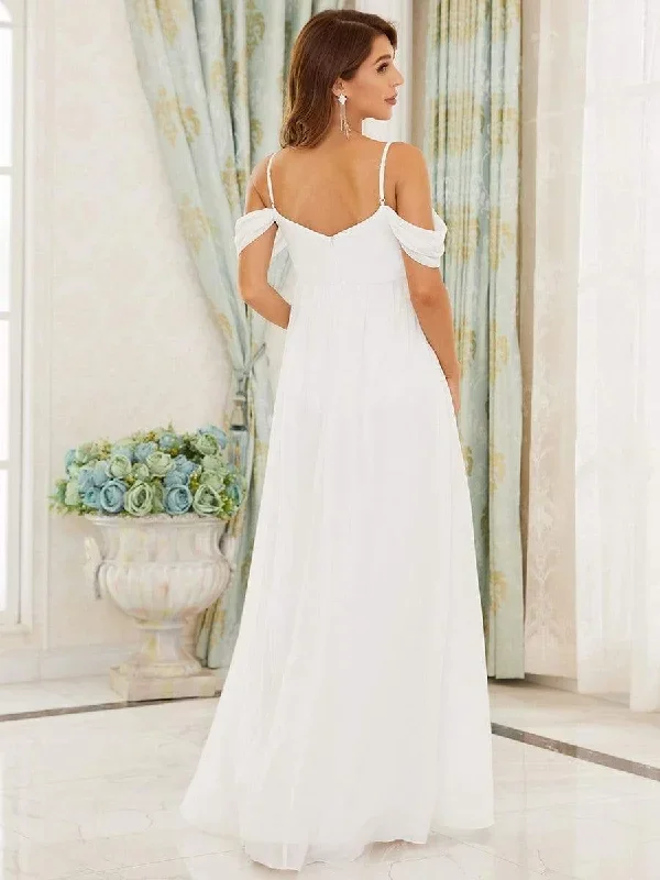 off-shoulder-spaghetti-strap-a-line-maternity-dress-ey20809