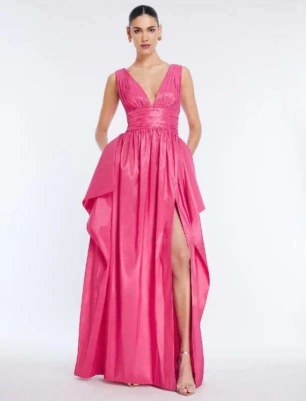 Phoenix Plunging V-Neck Gown