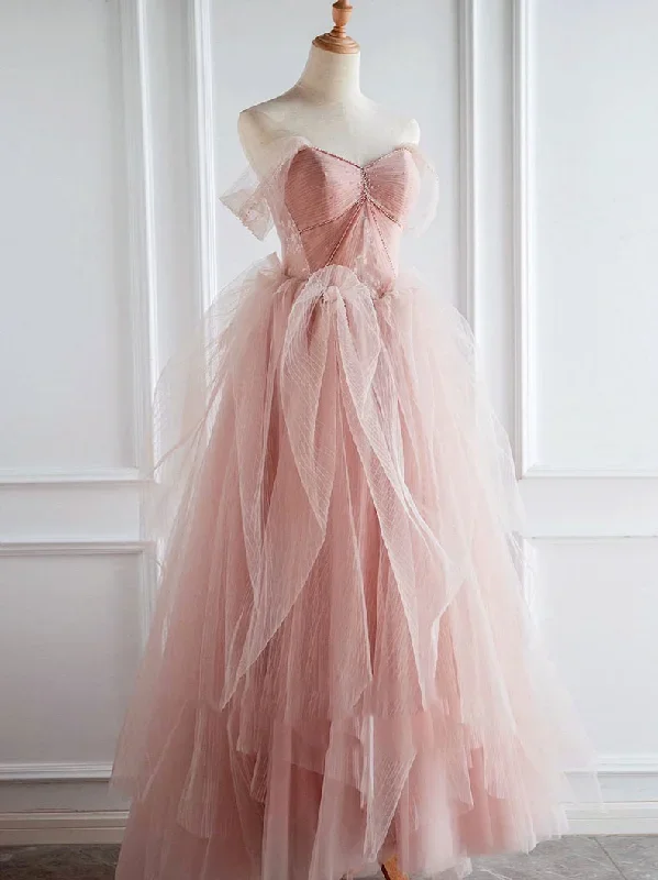 pink-sweetheart-neck-tulle-long-prom-dress-pink-sweet-16-dress