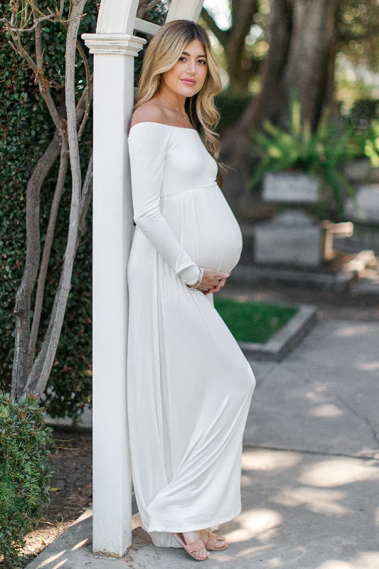 pinkblush-ivory-solid-off-shoulder-maternity-maxi-dress