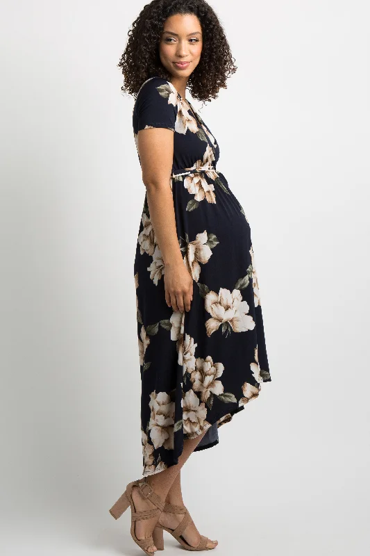 pinkblush-navy-blue-floral-hi-low-maternity-wrap-dress