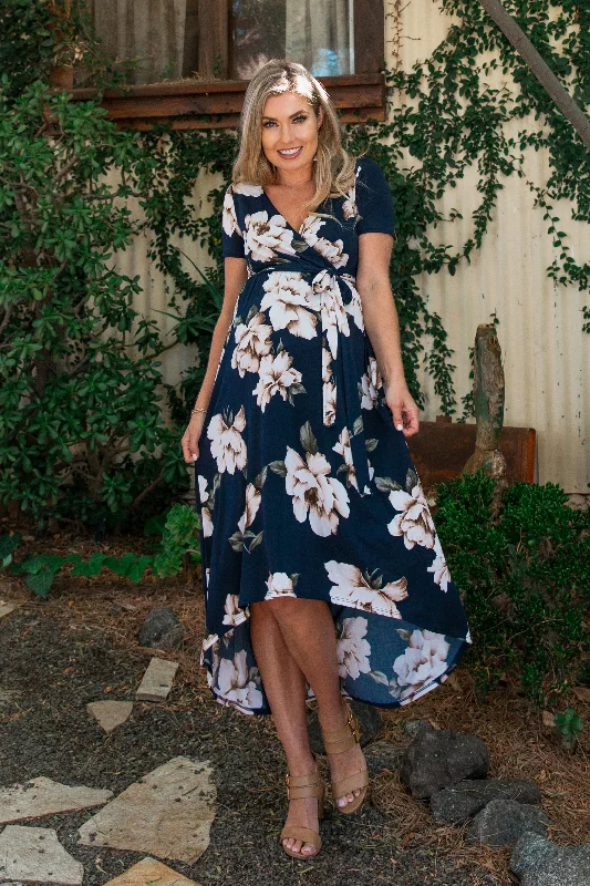 pinkblush-navy-blue-floral-hi-low-maternity-wrap-dress