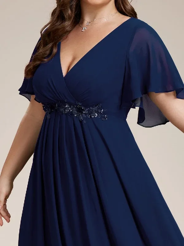 plus-size-floral-applique-short-sleeve-a-line-chiffon-evening-dress-ee01960