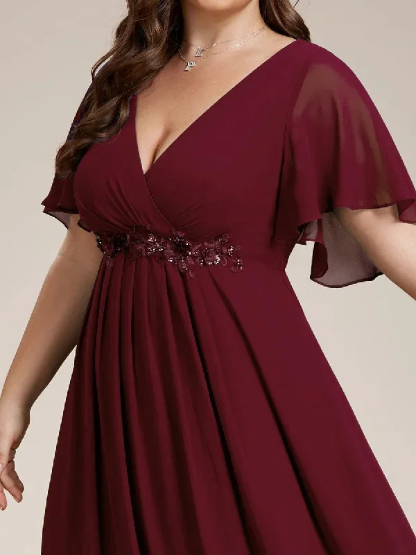 plus-size-floral-applique-short-sleeve-a-line-chiffon-evening-dress-ee01960