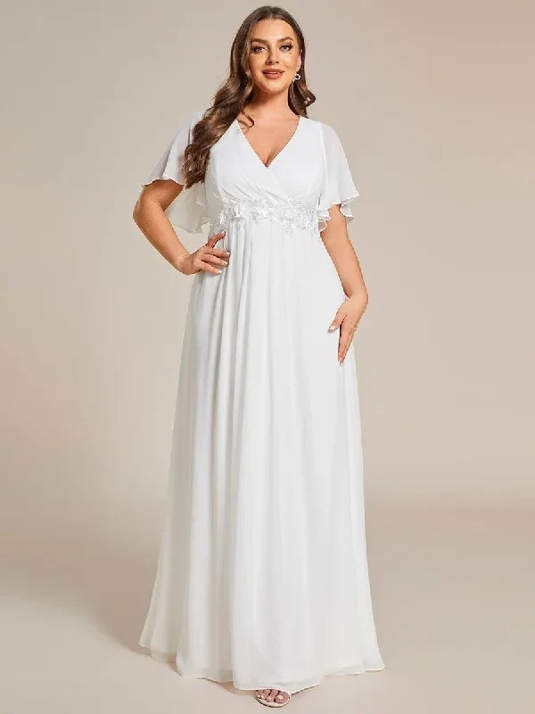 plus-size-floral-applique-short-sleeve-a-line-chiffon-evening-dress-ee01960