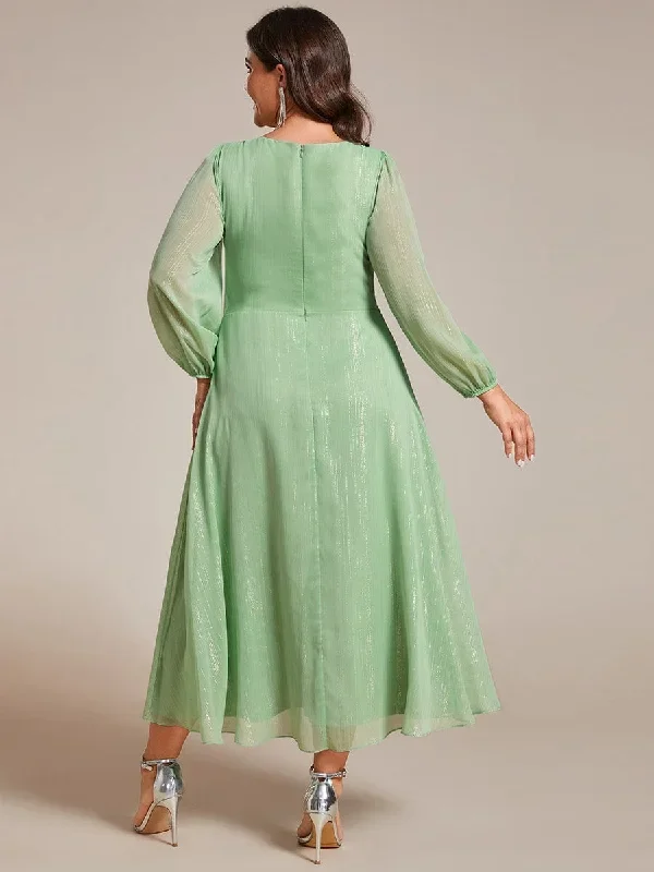 plus-size-twist-knot-louts-leaf-long-sleeve-a-line-evening-dress-ee01977