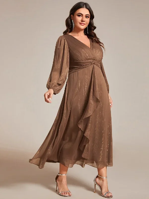 plus-size-twist-knot-louts-leaf-long-sleeve-a-line-evening-dress-ee01977