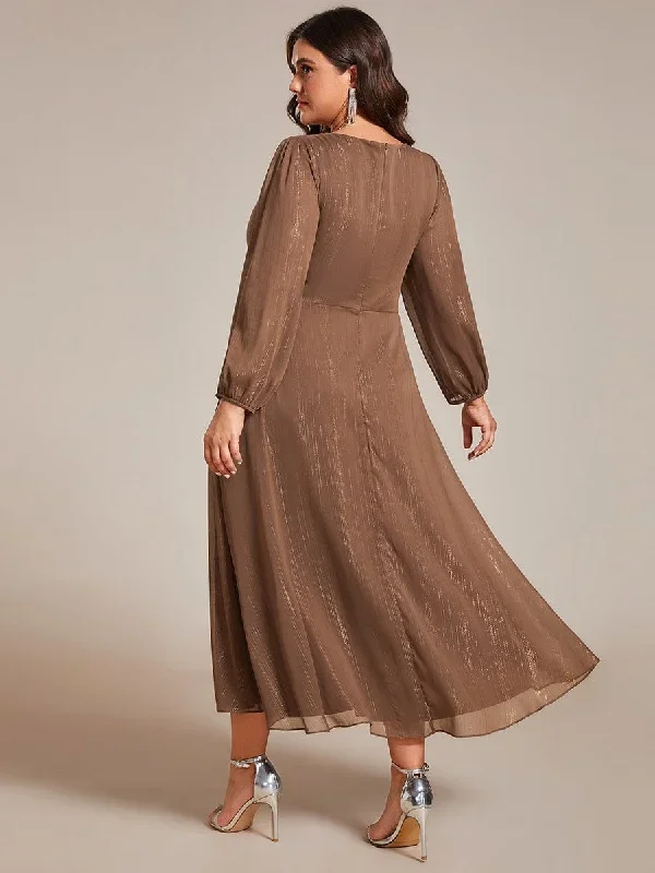 plus-size-twist-knot-louts-leaf-long-sleeve-a-line-evening-dress-ee01977