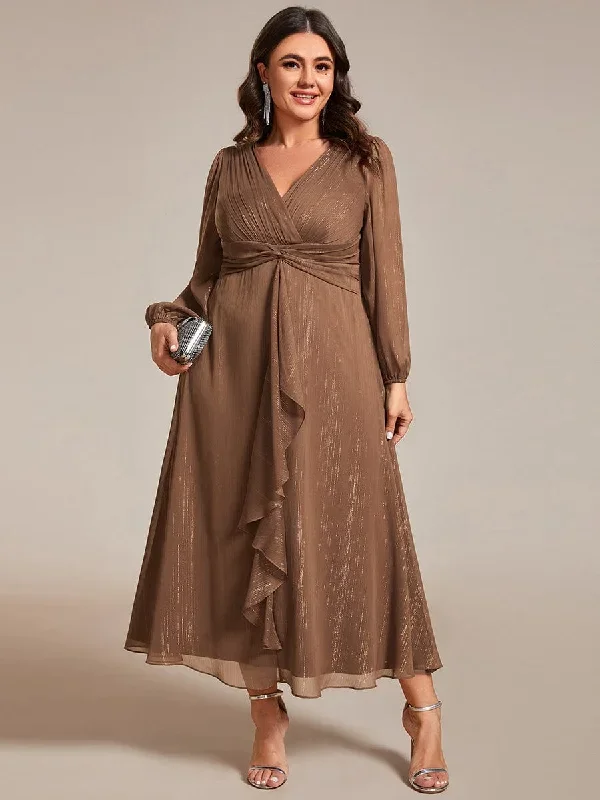 plus-size-twist-knot-louts-leaf-long-sleeve-a-line-evening-dress-ee01977