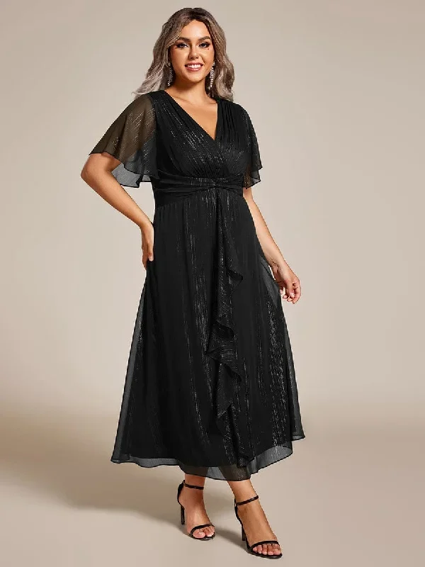 plus-size-twist-knot-louts-leaf-long-sleeve-a-line-evening-dress-ee01977