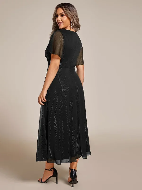 plus-size-twist-knot-louts-leaf-long-sleeve-a-line-evening-dress-ee01977